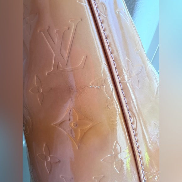 Louis Vuitton Houston Vernis Yellow Sunset Metallic Tote Handbag FREE Labubu - Picture 6 of 14